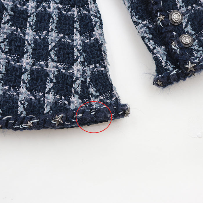 CHANEL Other outerwear 84% cotton, 10% reine wool [lining] 100% silk Navy Women 40 Used Authentic