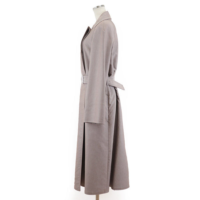 HERMES coat 99% cotton, 1% silk Brown type Women 38 Used Authentic