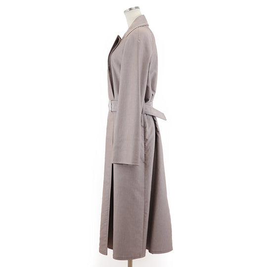 HERMES coat 99% cotton, 1% silk Brown type Women 38 Used Authentic