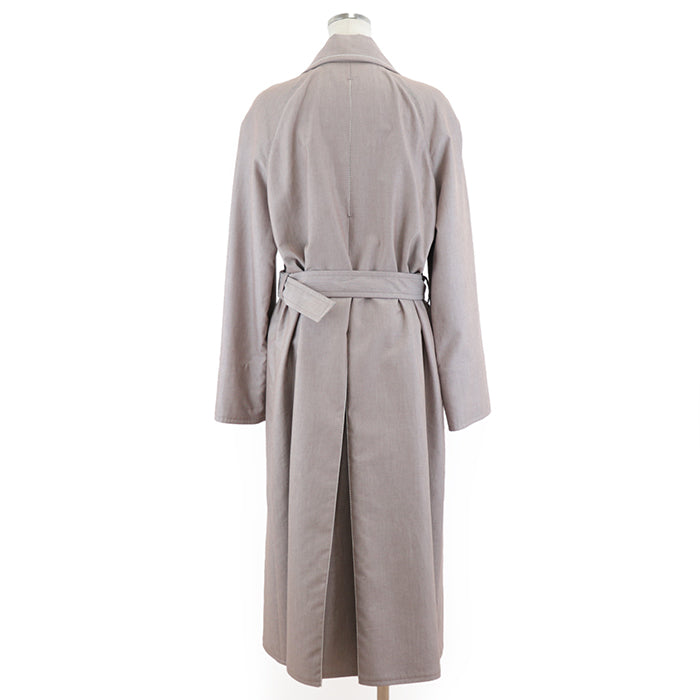 HERMES coat 99% cotton, 1% silk Brown type Women 38 Used Authentic