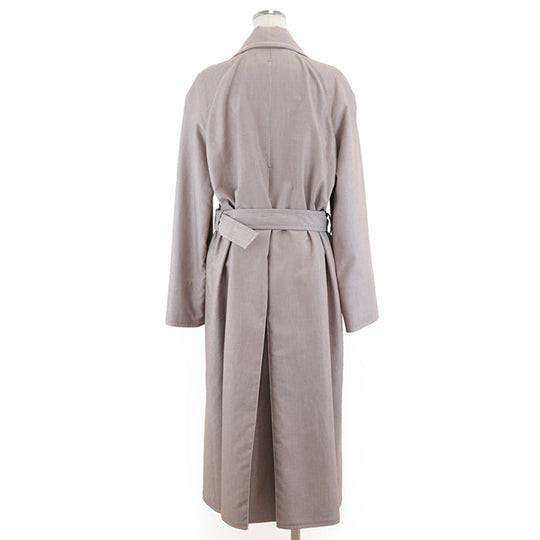 HERMES coat 99% cotton, 1% silk Brown type Women 38 Used Authentic