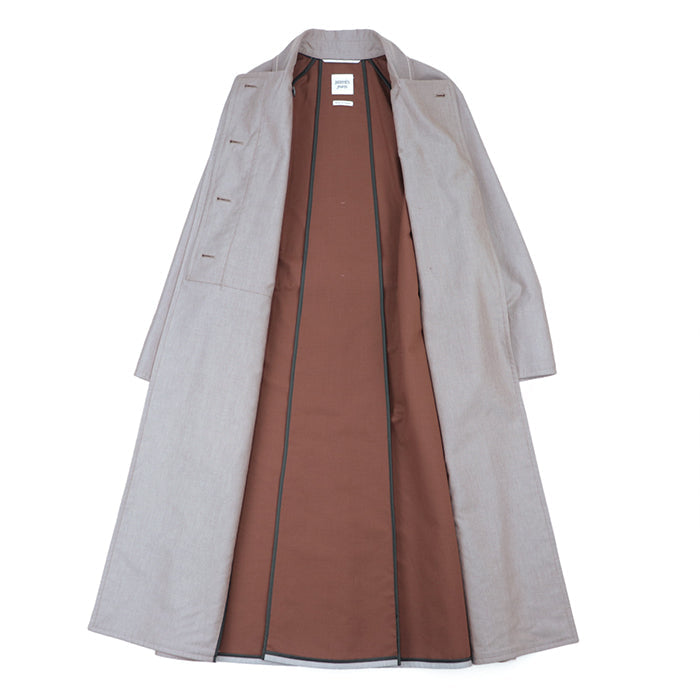 HERMES coat 99% cotton, 1% silk Brown type Women 38 Used Authentic