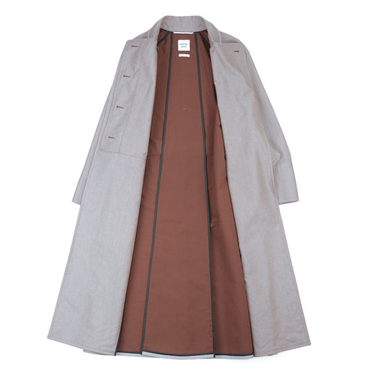HERMES coat 99% cotton, 1% silk Brown type Women 38 Used Authentic