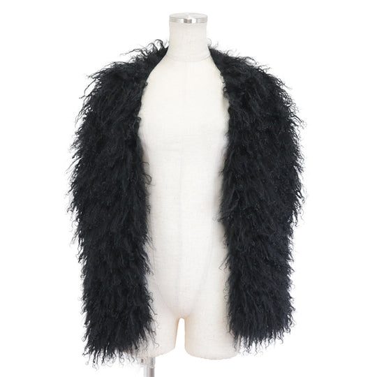 GUCCI Other outerwear [Outer material] Sheepskin [Lining] 100% silk black Women 40 Used Authentic