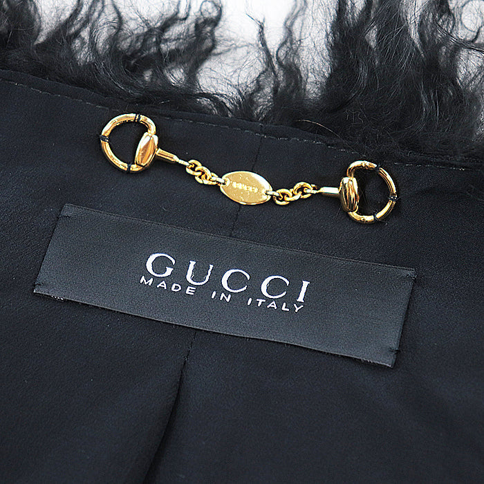 GUCCI Other outerwear [Outer material] Sheepskin [Lining] 100% silk black Women 40 Used Authentic