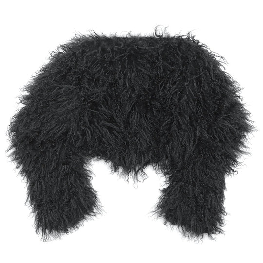 GUCCI Other outerwear [Outer material] Sheepskin [Lining] 100% silk black Women 40 Used Authentic