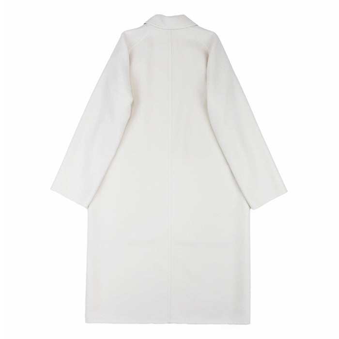 HERMES coat Cashmere 100% Ivory Women 38 Used Authentic