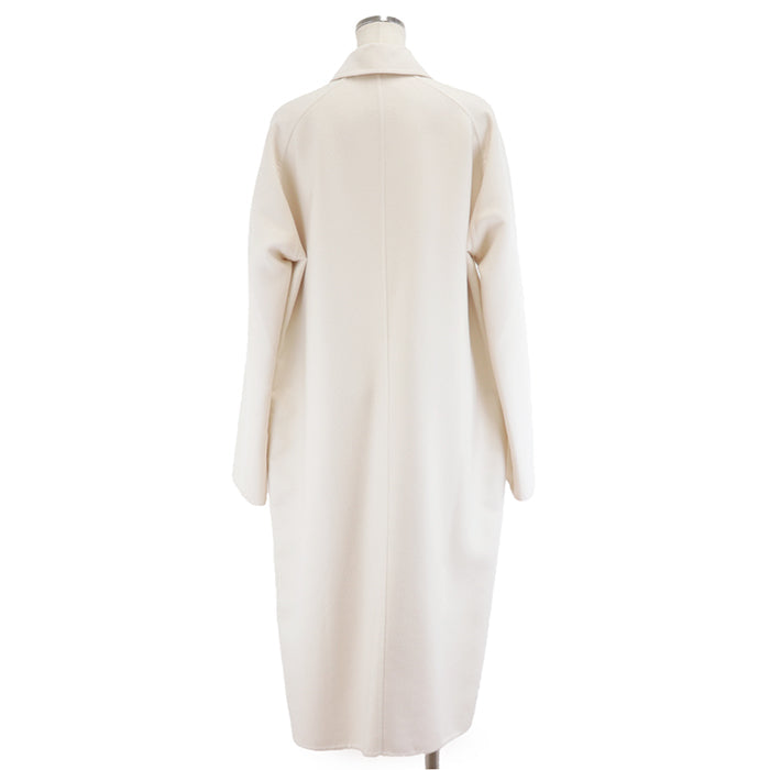 HERMES coat Cashmere 100% Ivory Women 38 Used Authentic