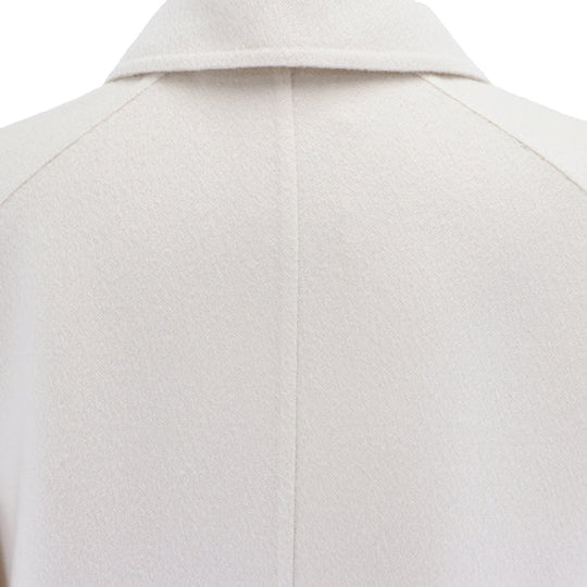 HERMES coat Cashmere 100% Ivory Women 38 Used Authentic