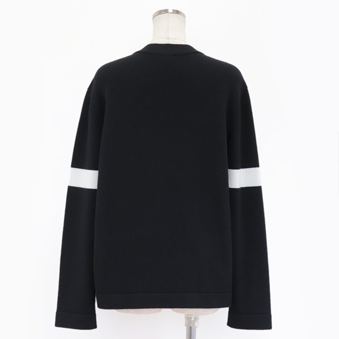 CHANEL knit Cashmere 100% Black black Women 38 Used Authentic
