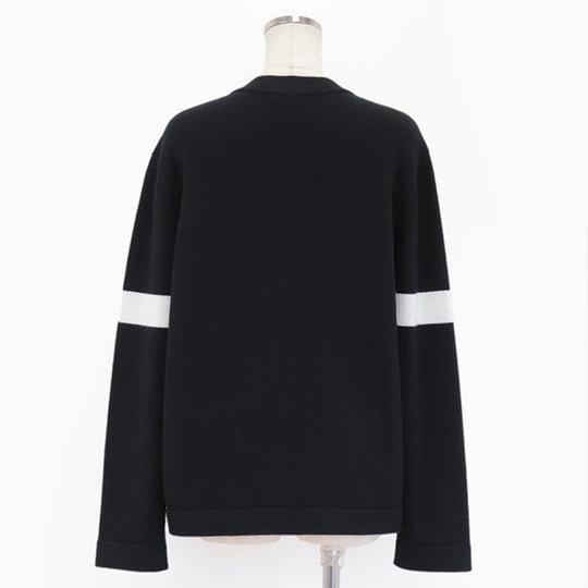 CHANEL knit Cashmere 100% Black black Women 38 Used Authentic