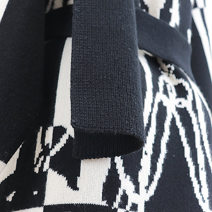 HERMES coat Cashmere 100% Ivory, Black Women 38 Used Authentic