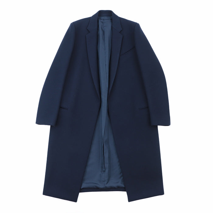 CELINE coat [Outer material] 100% wool [Lining] 100% silk Navy 2 8H28/7165 Women 36 Used Authentic
