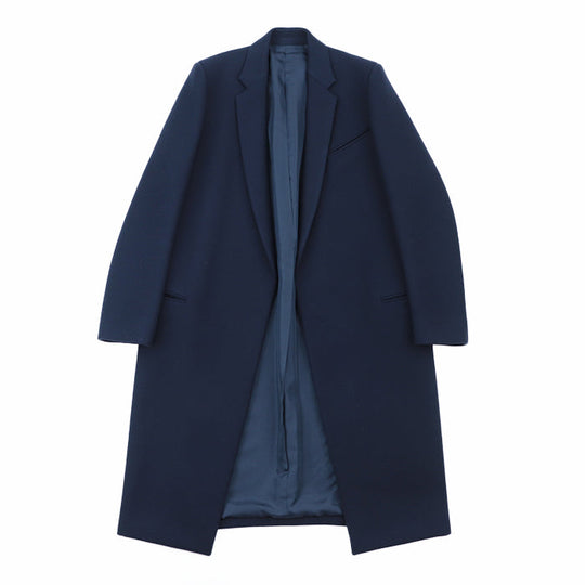 CELINE coat [Outer material] 100% wool [Lining] 100% silk Navy 2 8H28/7165 Women 36 Used Authentic