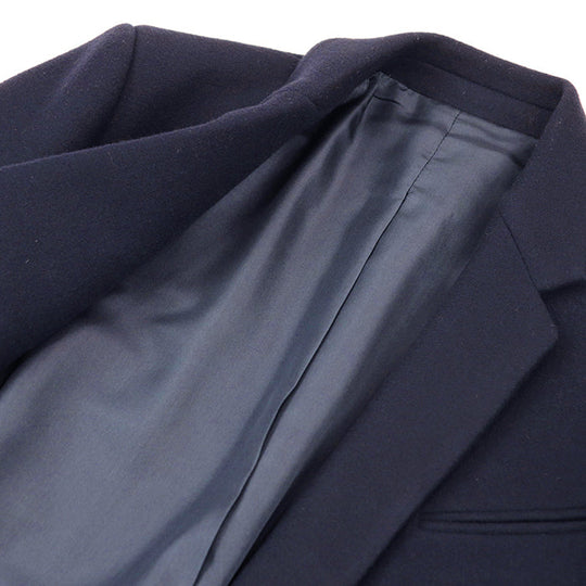 CELINE coat [Outer material] 100% wool [Lining] 100% silk Navy 2 8H28/7165 Women 36 Used Authentic