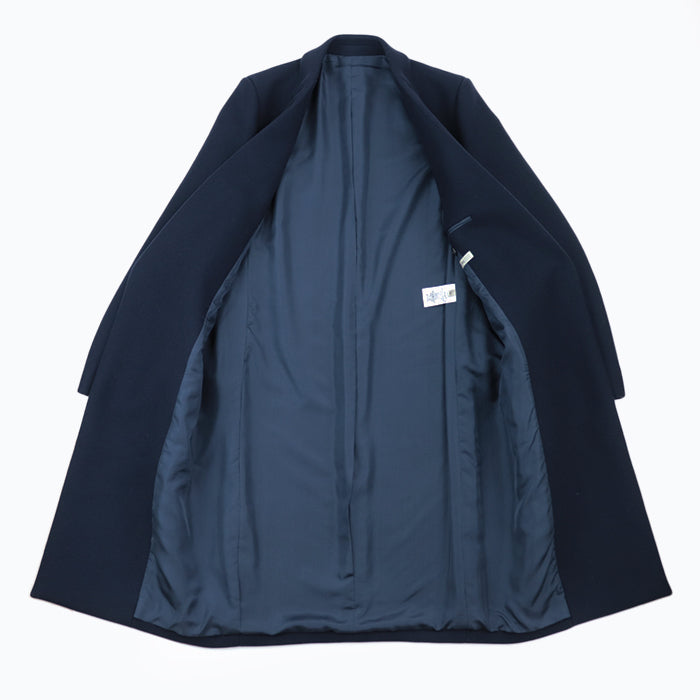 CELINE coat [Outer material] 100% wool [Lining] 100% silk Navy 2 8H28/7165 Women 36 Used Authentic