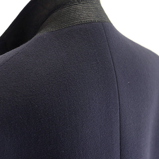 CELINE coat [Outer material] 100% wool [Lining] 100% silk Navy 2 8H28/7165 Women 36 Used Authentic