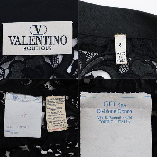 Valentino Other outerwear 80% cotton, 20% linen [Lining] 100% polyester, 100% silk Black black Jacket Women Used Authentic