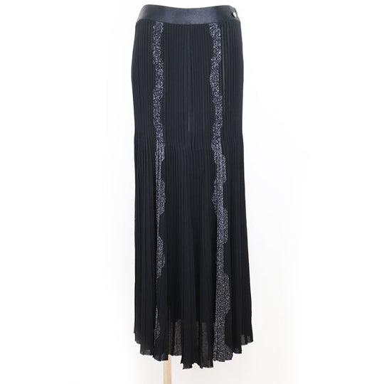 CHANEL skirt [Outer material] 97% viscose, 3% metal polyester black 22A P72907 Women 38 Used Authentic