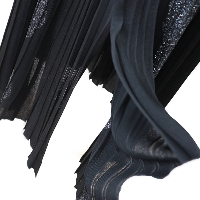 CHANEL skirt [Outer material] 97% viscose, 3% metal polyester black 22A P72907 Women 38 Used Authentic