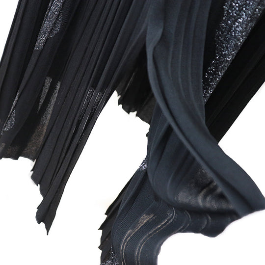 CHANEL skirt [Outer material] 97% viscose, 3% metal polyester black 22A P72907 Women 38 Used Authentic