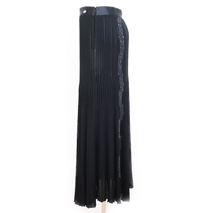 CHANEL skirt [Outer material] 97% viscose, 3% metal polyester black 22A P72907 Women 38 Used Authentic