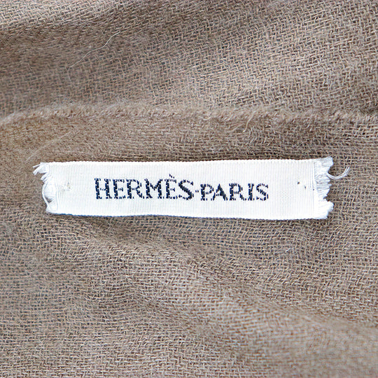HERMES Stall linen Brown Women(Unisex) Used Authentic