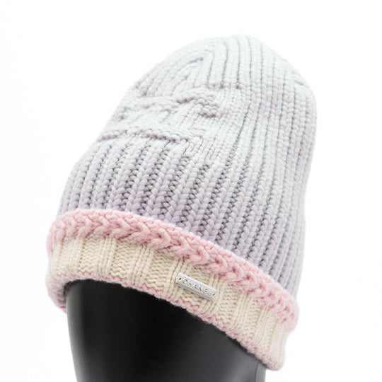 CHANEL Knit cap Cashmere 100% Light Purple Pink P70237 unisex(Unisex) M Used Authentic