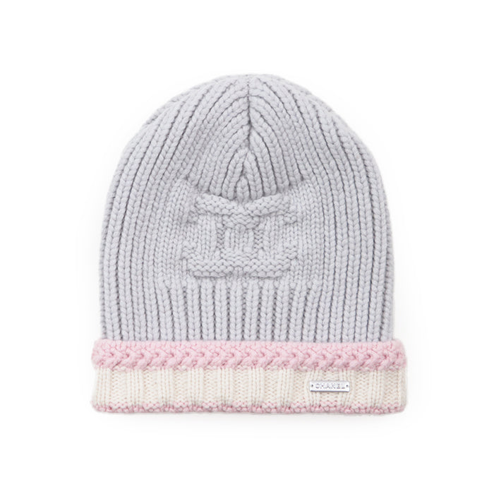 CHANEL Knit cap Cashmere 100% Light Purple Pink P70237 unisex(Unisex) M Used Authentic