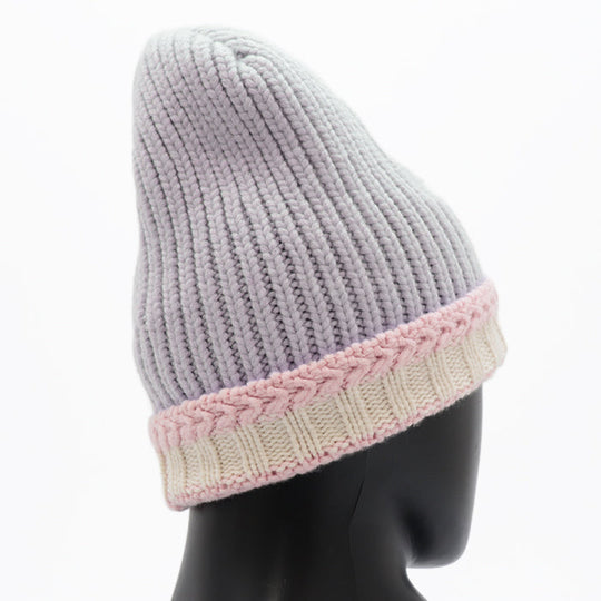 CHANEL Knit cap Cashmere 100% Light Purple Pink P70237 unisex(Unisex) M Used Authentic