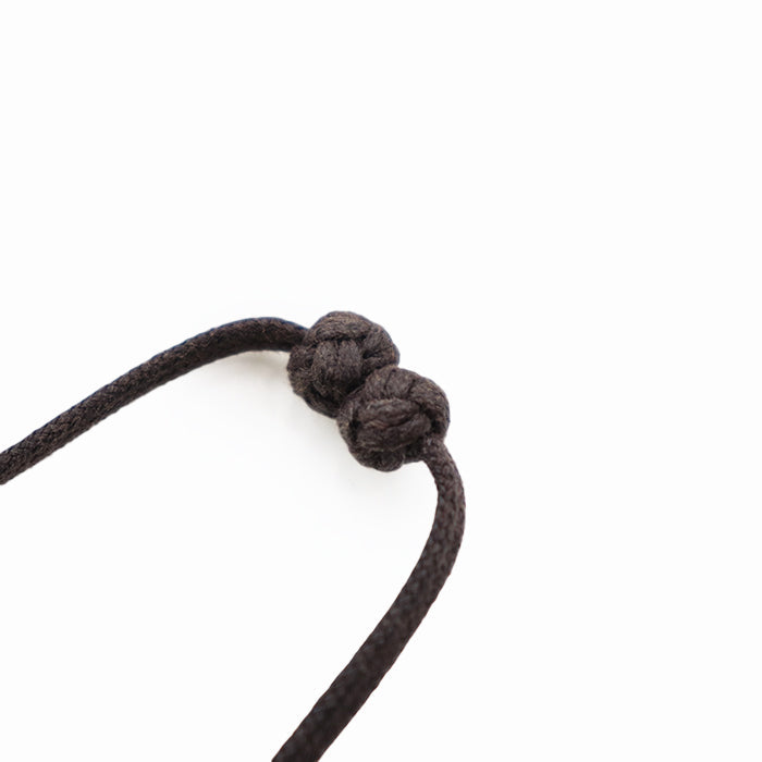 HERMES Necklace Buffalo horn Brown white Women Used Authentic