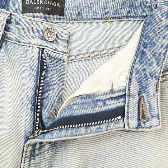 BALENCIAGA Pants cotton 100% Light indigo(Unisex) XS Used Authentic