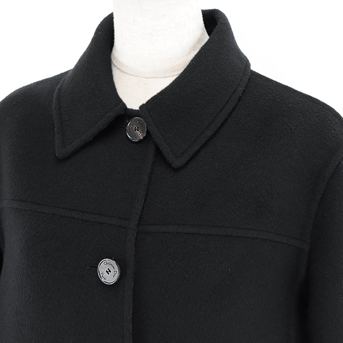 Christian Dior Stainless collar coat 99% wool, 1% silk black Women 38 Used Authentic
