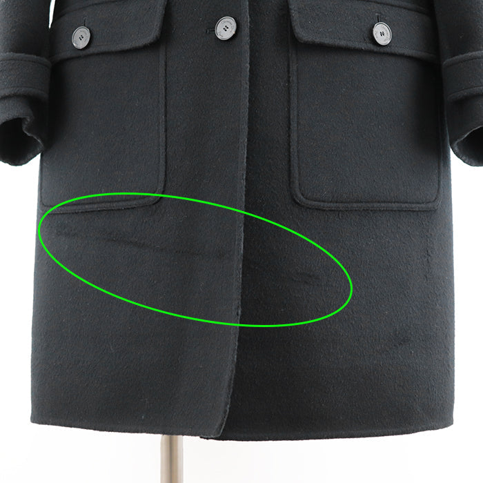 Christian Dior Stainless collar coat 99% wool, 1% silk black Women 38 Used Authentic