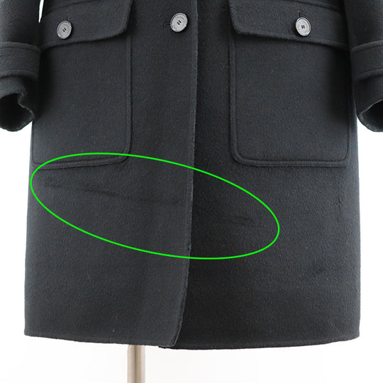 Christian Dior Stainless collar coat 99% wool, 1% silk black Women 38 Used Authentic