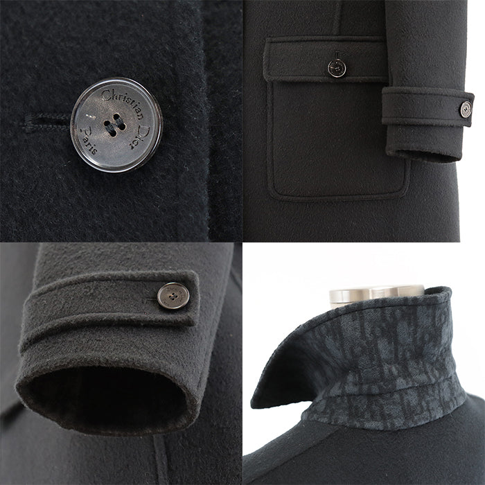 Christian Dior Stainless collar coat 99% wool, 1% silk black Women 38 Used Authentic