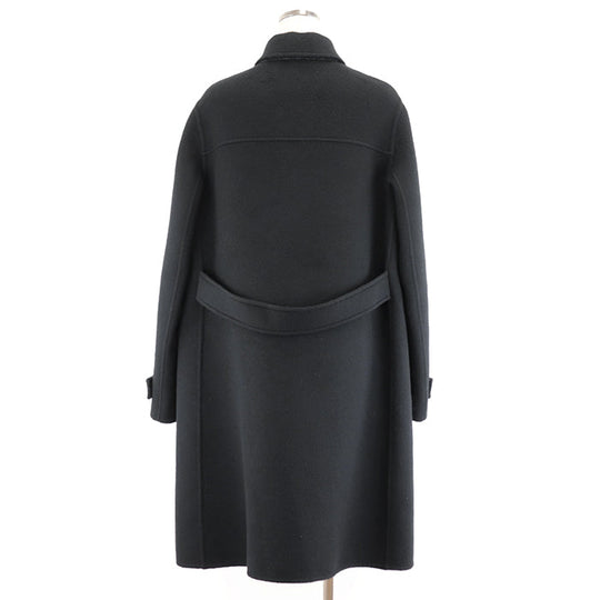 Christian Dior Stainless collar coat 99% wool, 1% silk black Women 38 Used Authentic
