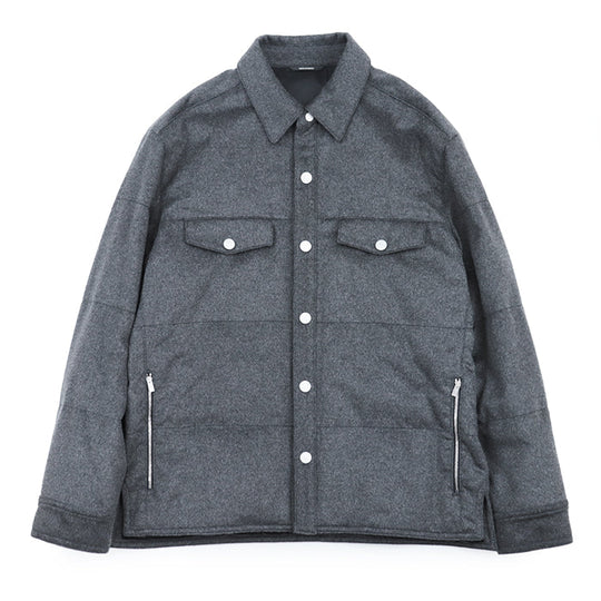 HERMES Down jacket [Outer material] 100% cashmere [Lining] 100% cupra [Filling] 95% down, 5% feather gray mens 54 Used Authentic