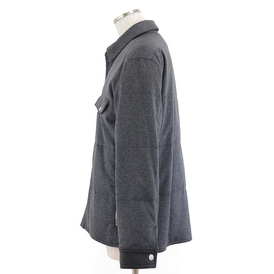 HERMES Down jacket [Outer material] 100% cashmere [Lining] 100% cupra [Filling] 95% down, 5% feather gray mens 54 Used Authentic