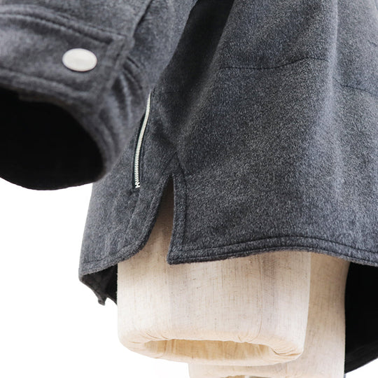HERMES Down jacket [Outer material] 100% cashmere [Lining] 100% cupra [Filling] 95% down, 5% feather gray mens 54 Used Authentic