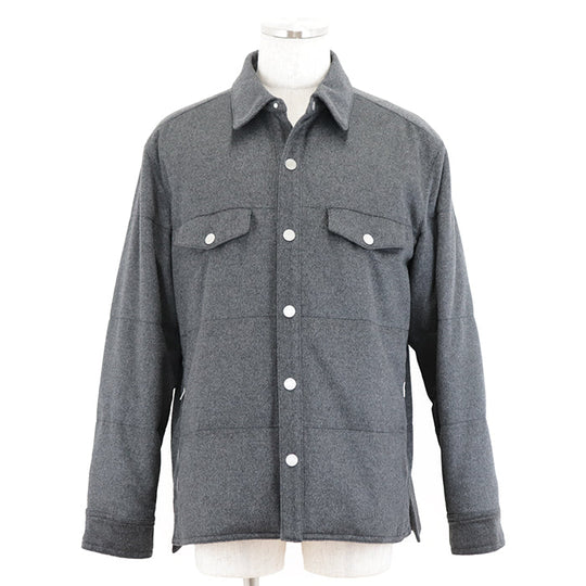 HERMES Down jacket [Outer material] 100% cashmere [Lining] 100% cupra [Filling] 95% down, 5% feather gray mens 54 Used Authentic
