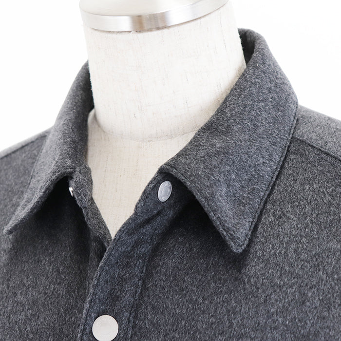 HERMES Down jacket [Outer material] 100% cashmere [Lining] 100% cupra [Filling] 95% down, 5% feather gray mens 54 Used Authentic