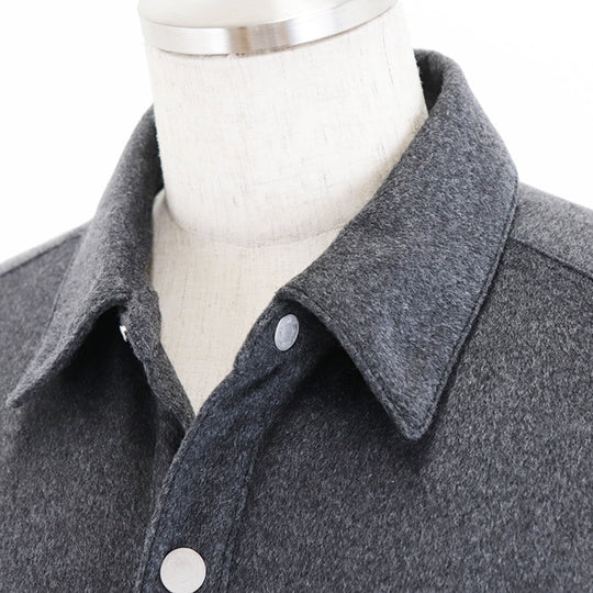 HERMES Down jacket [Outer material] 100% cashmere [Lining] 100% cupra [Filling] 95% down, 5% feather gray mens 54 Used Authentic