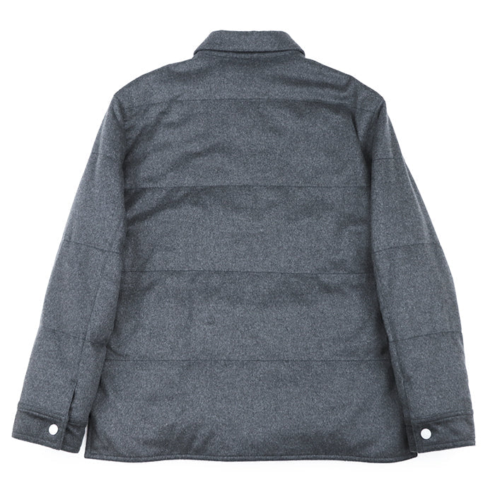 HERMES Down jacket [Outer material] 100% cashmere [Lining] 100% cupra [Filling] 95% down, 5% feather gray mens 54 Used Authentic