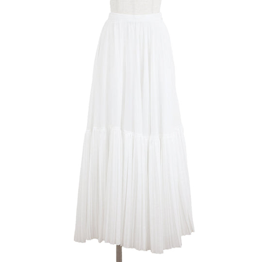 Christian Dior skirt [Outer material] 100% cotton [Lining] 100% cotton white Women 34 Used Authentic