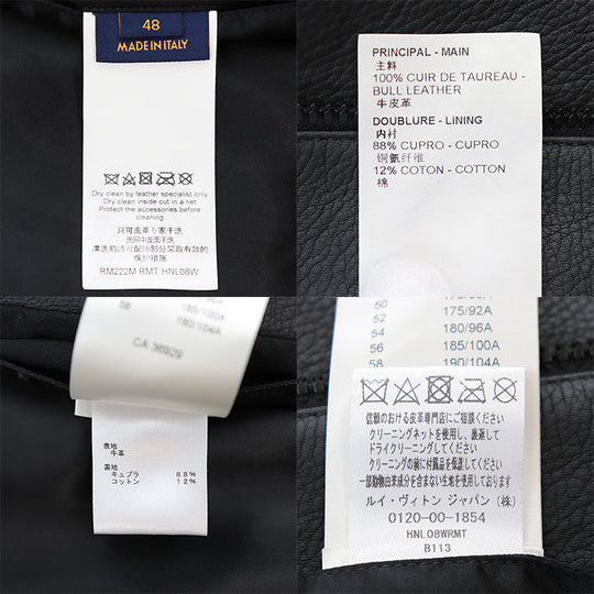 LOUIS VUITTON Other outerwear [Outer material] 100% cowhide [Lining] 88% cupra, 12% cotton black HNL08WRMT mens 48 Used Authentic