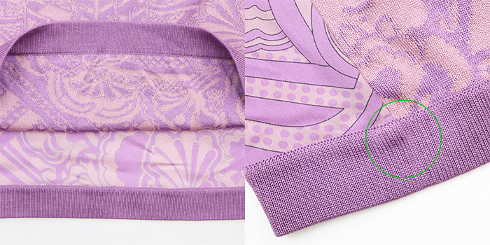 HERMES Cut [Outer fabric] 53% rayon, 27% silk [Rib] 57% silk, 43% cotton [Other fabric] 93% silk, 7% polyurethane Light purple Women 36 Used Authentic