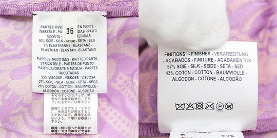 HERMES Cut [Outer fabric] 53% rayon, 27% silk [Rib] 57% silk, 43% cotton [Other fabric] 93% silk, 7% polyurethane Light purple Women 36 Used Authentic