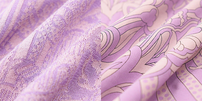 HERMES Cut [Outer fabric] 53% rayon, 27% silk [Rib] 57% silk, 43% cotton [Other fabric] 93% silk, 7% polyurethane Light purple Women 36 Used Authentic