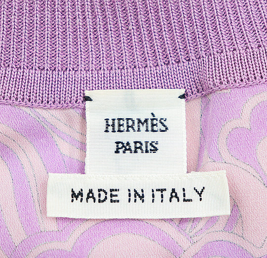 HERMES Cut [Outer fabric] 53% rayon, 27% silk [Rib] 57% silk, 43% cotton [Other fabric] 93% silk, 7% polyurethane Light purple Women 36 Used Authentic